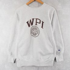 画像1: 90's Champion REVERSE WEAVE "WPI" プリントスウェット XL (1)