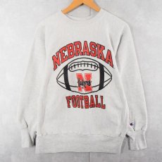 画像1: 90's Champion REVERSE WEAVE "NEBRASKA FOOTBALL" プリントスウェット L  (1)
