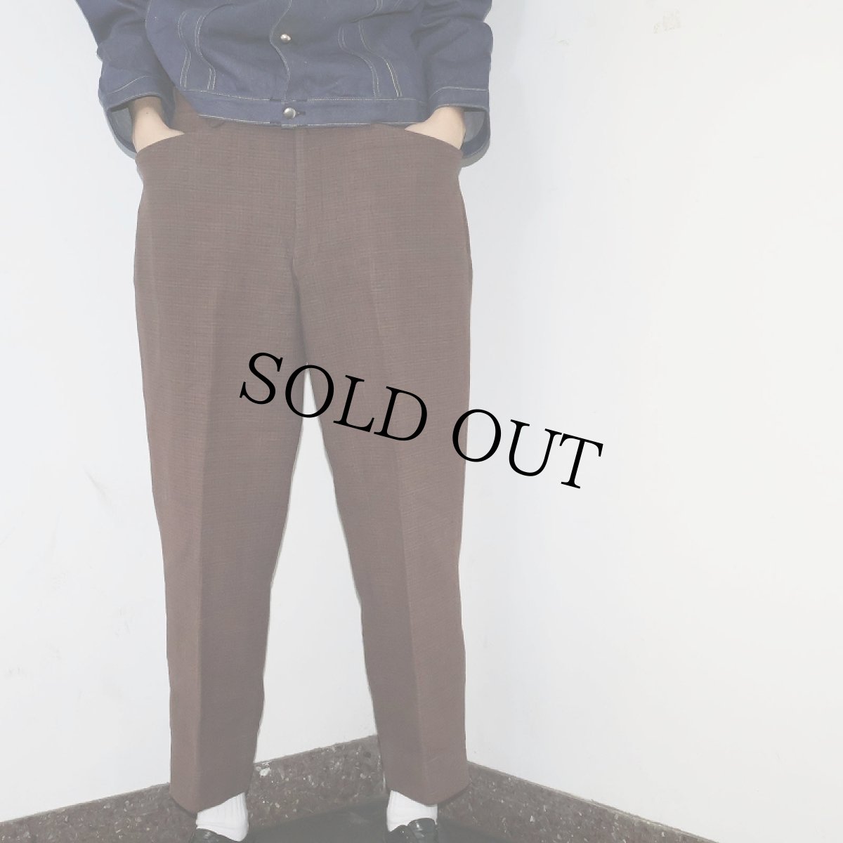 画像3: 40〜50's PENDLETON チェック柄 ウールスラックス W34 (3)