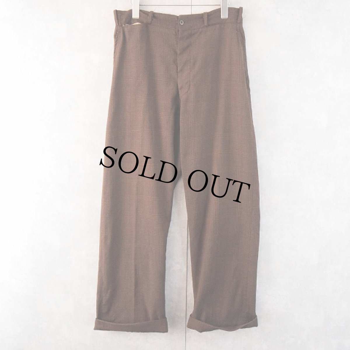 画像2: 60's グレンチェック柄 ウールスラックス W31 (2)