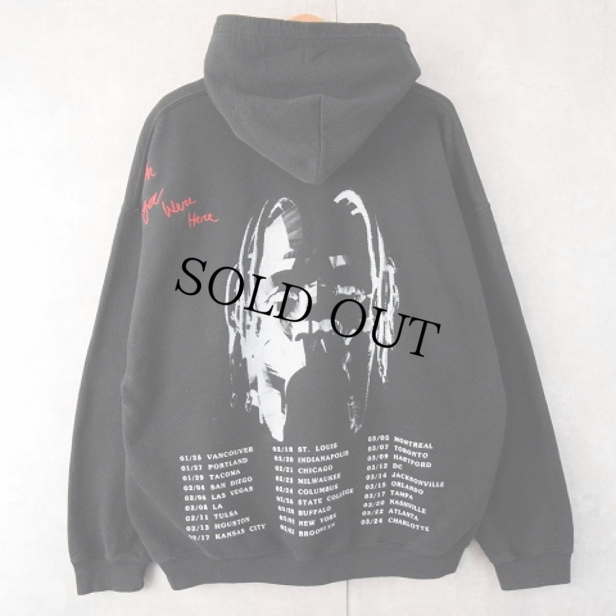 画像2: Travis Scott ASTRO WORLD "Wish You Were Here" ヒップホップツアースウェットフーディー BLACK L (2)