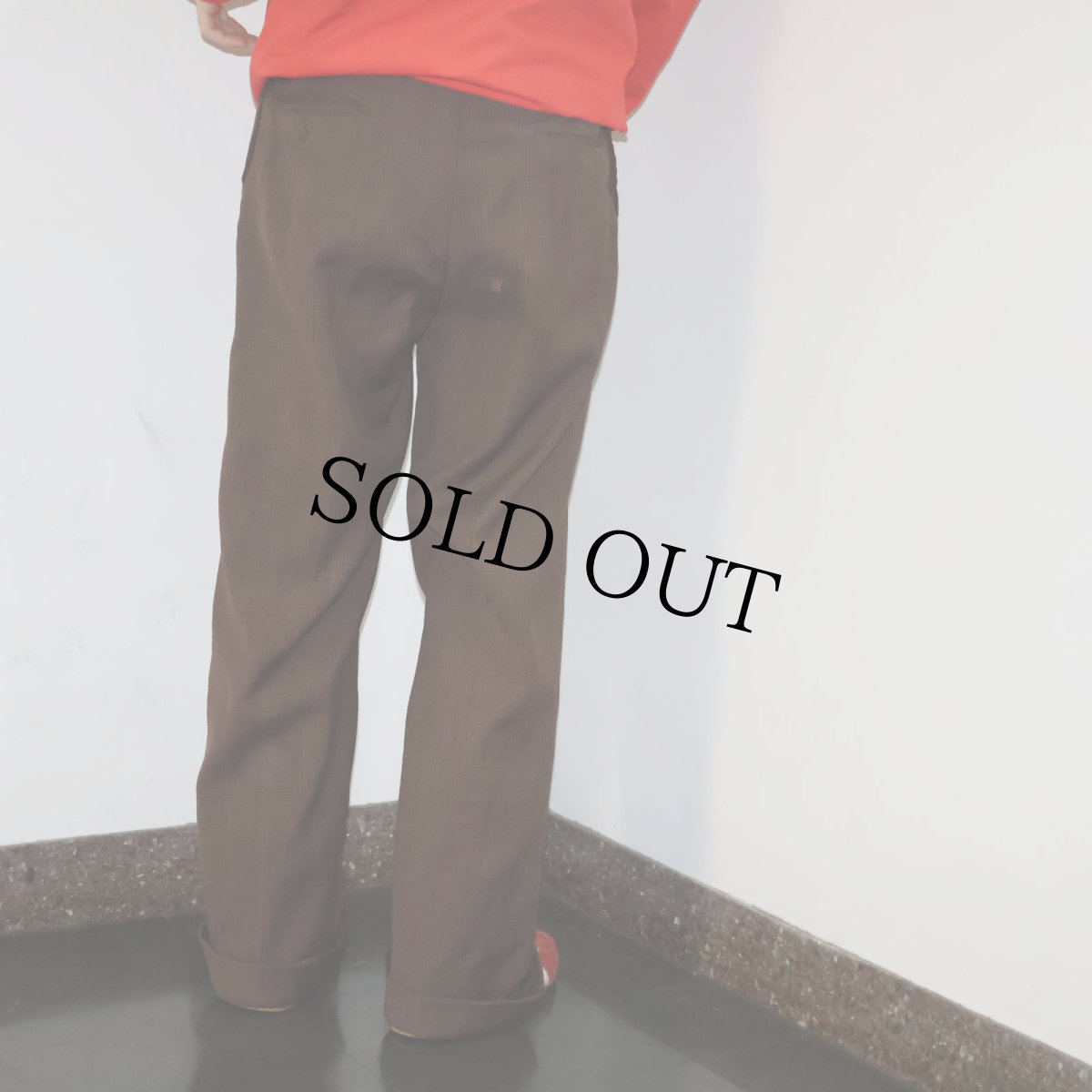 画像4: 60's グレンチェック柄 ウールスラックス W31 (4)