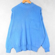 画像1: 90's GAP モックネック コットンニットセーター L (1)