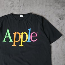 画像1: 80's Apple CANADA製 レインボーロゴ プリントTシャツ BLACK ONE SIZE (1)