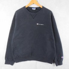 画像1: 90's Champion USA製 前V ロゴ刺繍 スウェット L (1)