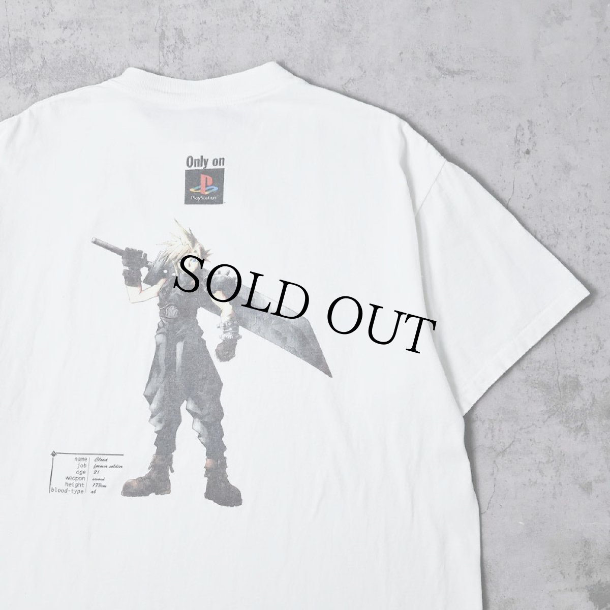 画像1: 90's FINAL FANTASY VII "Cloud Strife"  ゲームプリントTシャツ XL (1)