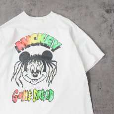 画像1: 90's "MICKEY GONE DREAD" キャラクター パロディプリントTシャツ (1)