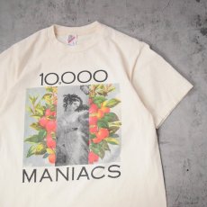 画像1: 90's 10000 MANIACS USA製 オルタナティブロックバンド プリントTシャツ L (1)