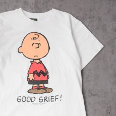 画像1: Charlie Brown "GOOD GRIEF!" キャラクタープリントTシャツ M (1)