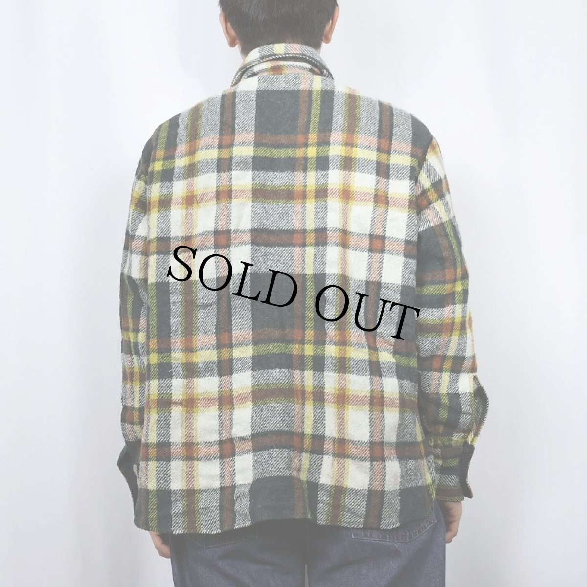 画像3: 70's Sears C.P.O. チェック柄 CPOシャツ L (3)