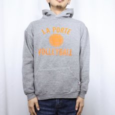 画像2: 80's RUSSELL ATHLETIC "LA PORTE VOLLEYBALL" プリントスウェットフーディー L (2)