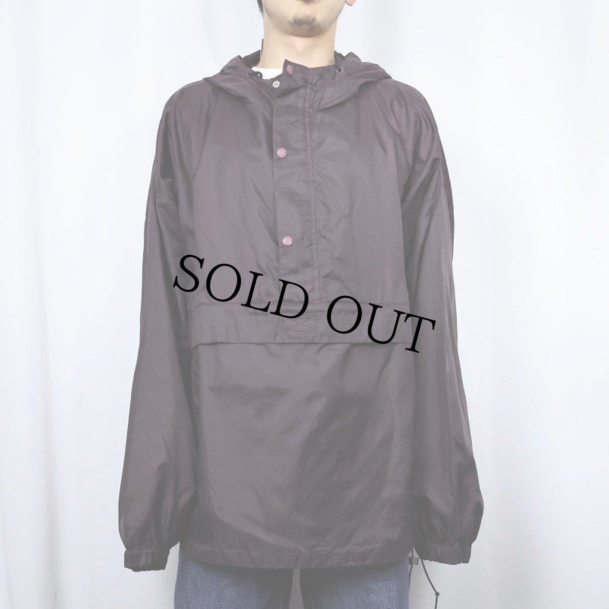 画像2: 90's J.CREW ナイロンアノラックパーカー PURPLE XL (2)