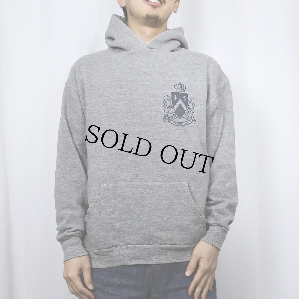 画像2: 80's RUSSELL ATHLETIC USA製 プリントスウェットフーディー XL (2)