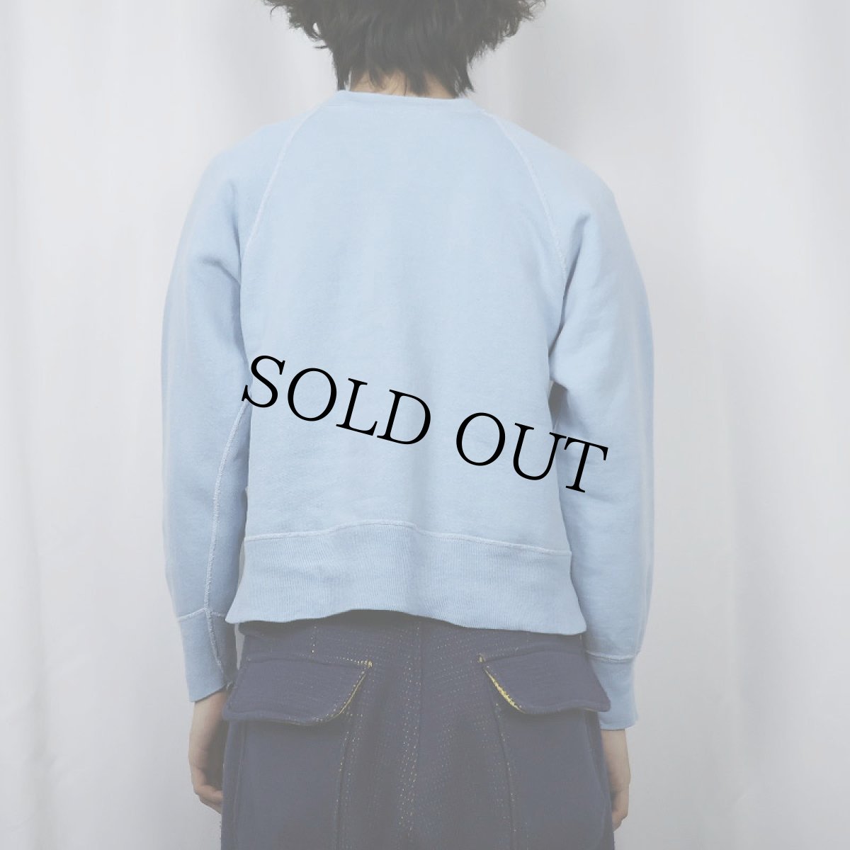 画像3: 60's "WESTERN COLLEGE" プリントラグランスウェット (3)