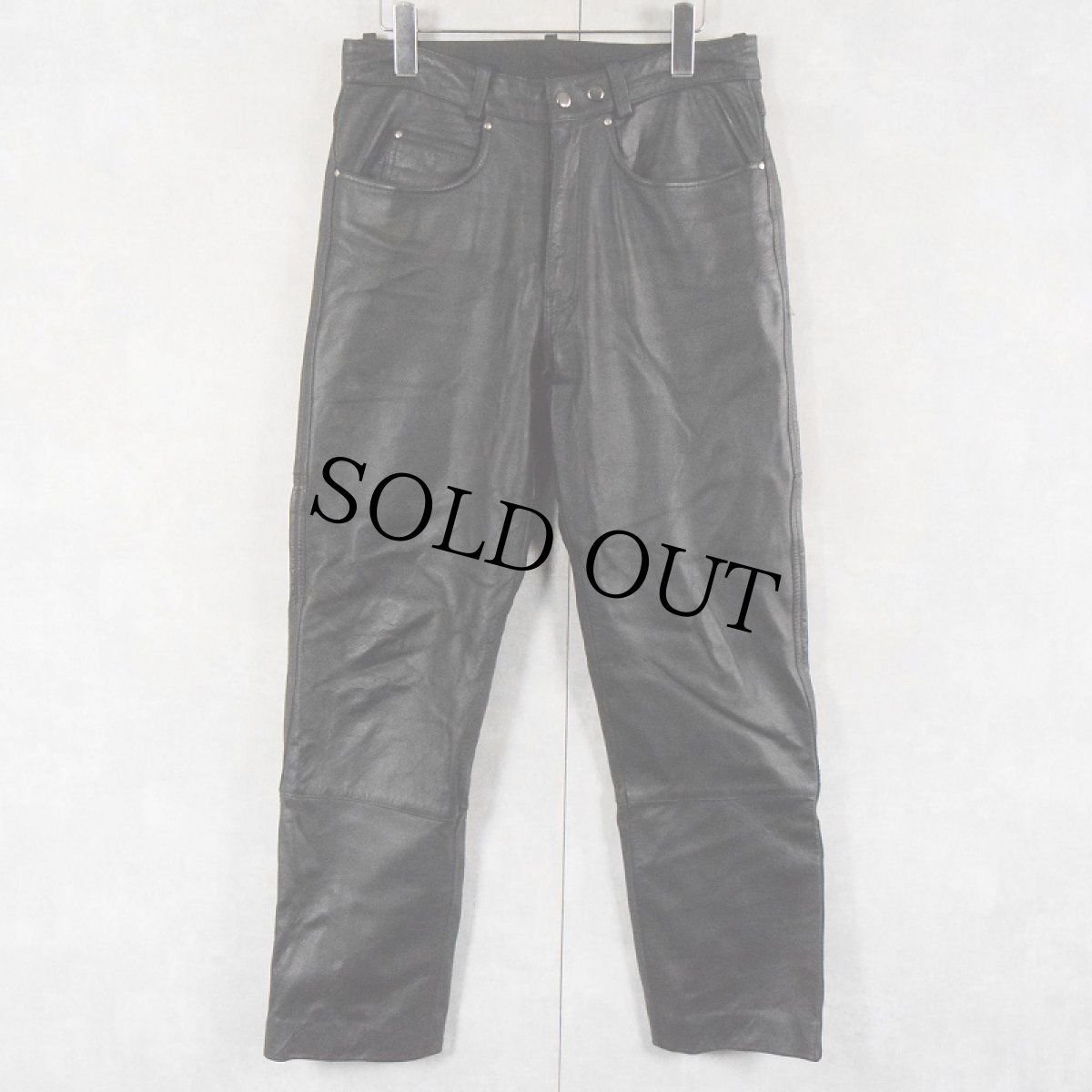 画像1: polo レザーパンツ BLACK W30 (1)