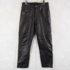 画像1: polo レザーパンツ BLACK W30 (1)