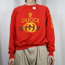 画像2: 80〜90's ブートGUCCI ロゴプリントスウェット (2)