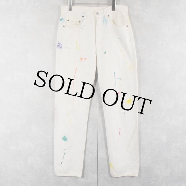 90's リーバイス USA製　ペンキ　ボロ　ワークパンツ　ホワイト 90's Levi's 501 ホワイトデニムパンツ USA製 230311H – LABORATORY®