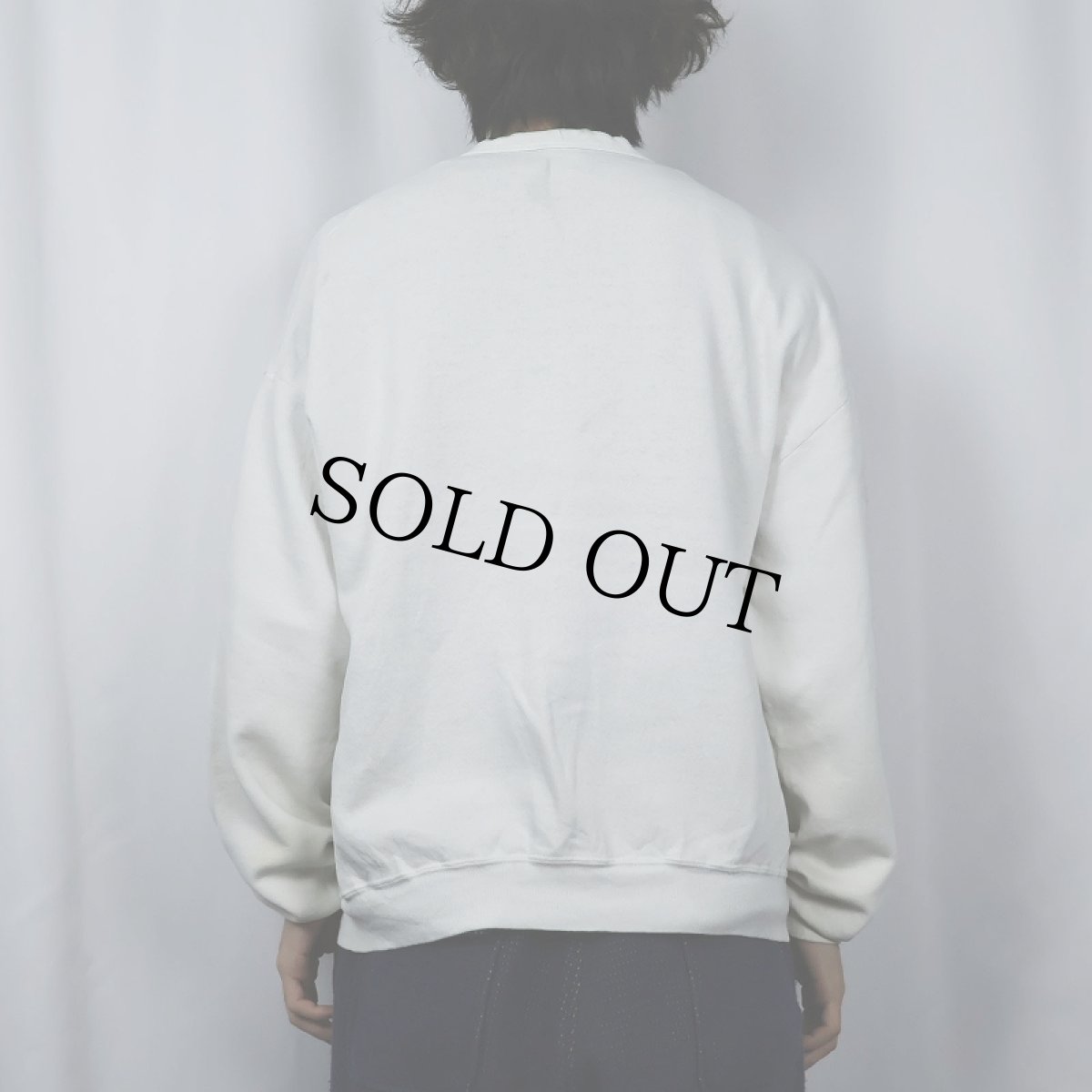 画像3: 90's JERZEES USA製 無地 スウェットカーディガン ONESIZE (3)