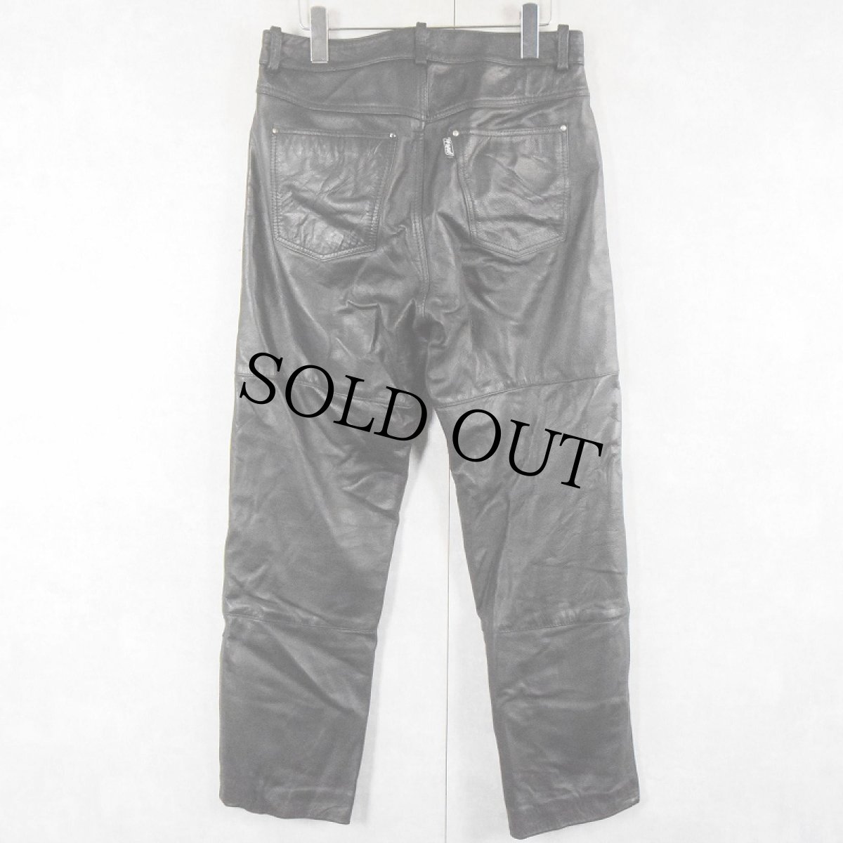 画像2: polo レザーパンツ BLACK W30 (2)