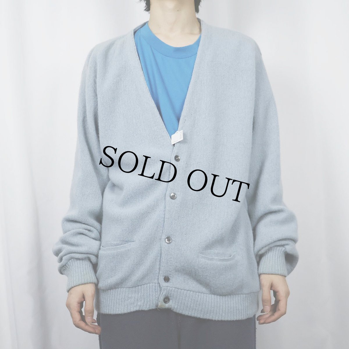 画像2: 60's Sears アルパカニットカーディガン XL (2)