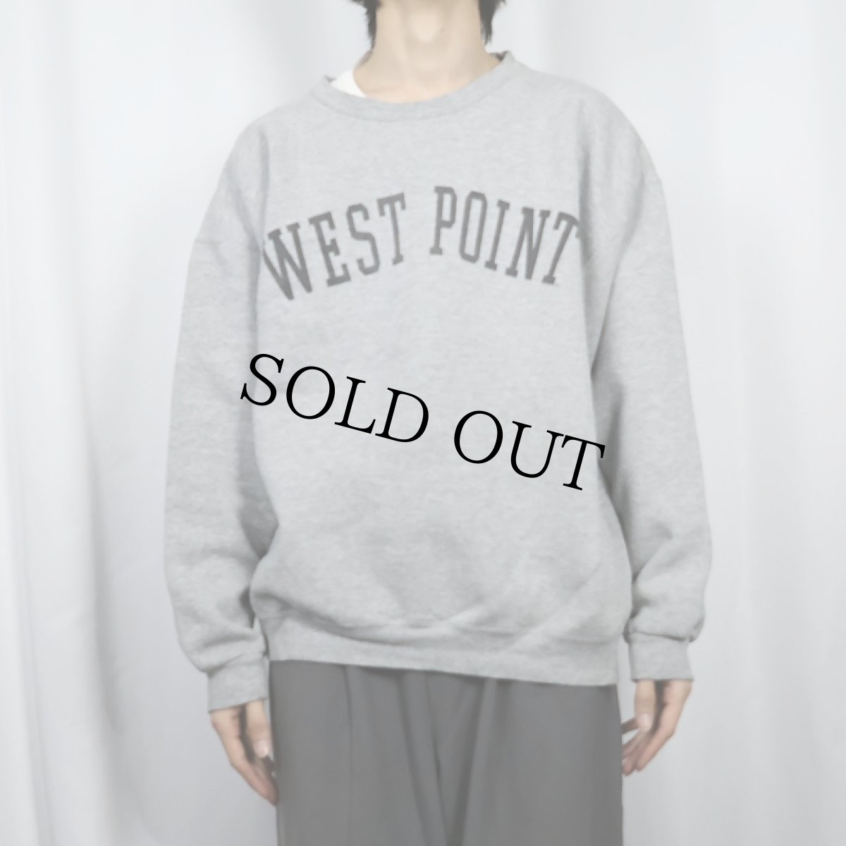 画像2: Jones&Mitchell USA製 "WEST POINT" プリントスウェット XL (2)