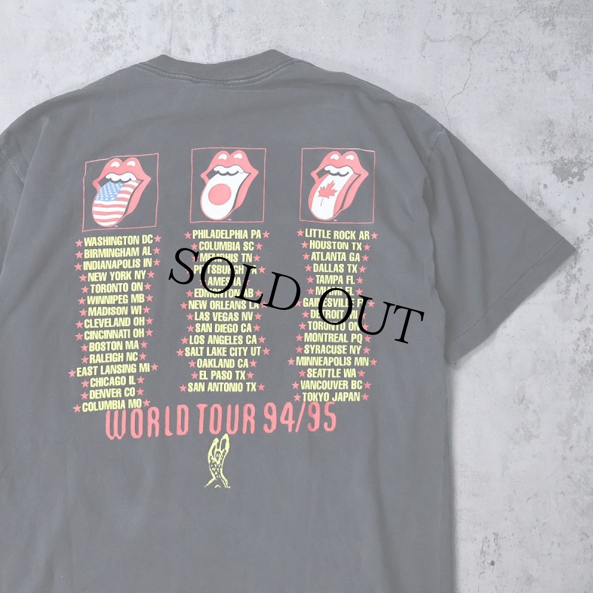 画像2: 1994 STONES USA製 "WORLD TOUR 94/95" ロックバンドツアーTシャツ XL (2)
