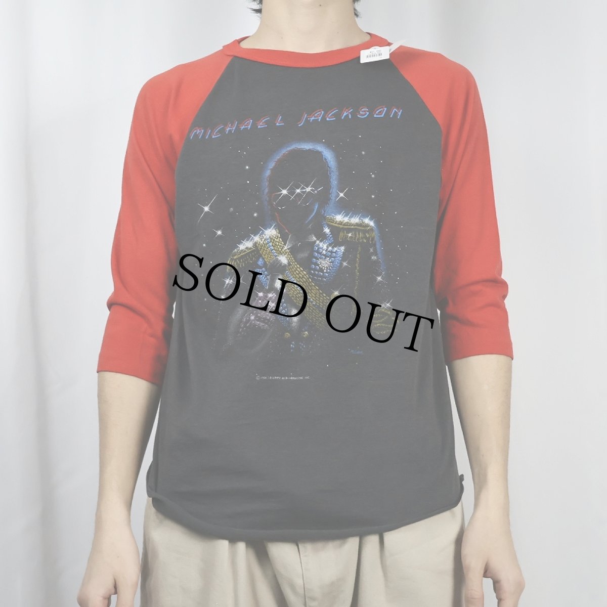 画像3: 1984 MICHAEL JACKSON USA製 ミュージシャンラグランTシャツ L (3)