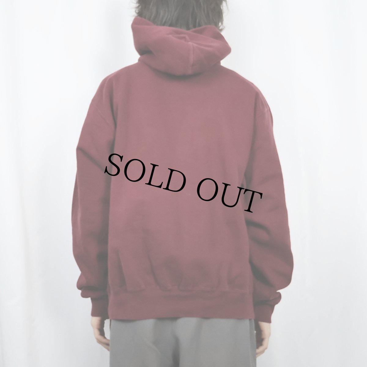 画像3: 90's Champion USA製 ロゴ刺繍 前Vスウェットフーディー XL (3)