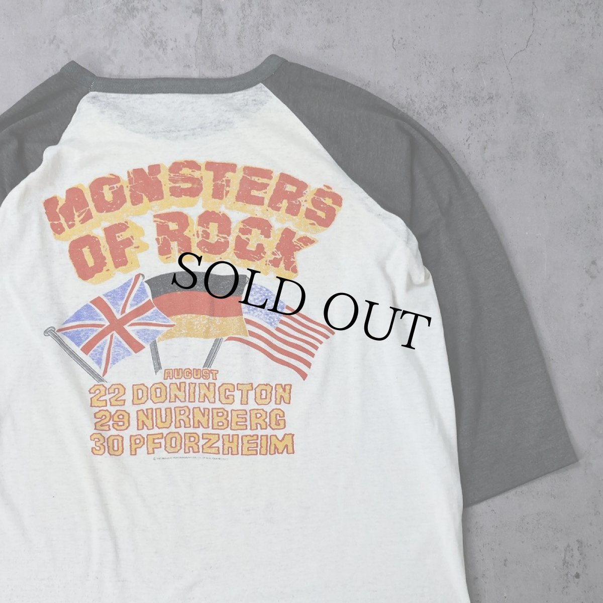 画像2: 1987 MONSTERS OF ROCK ロックフェスティバルラグランTシャツ (2)