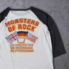 画像2: 1987 MONSTERS OF ROCK ロックフェスティバルラグランTシャツ (2)
