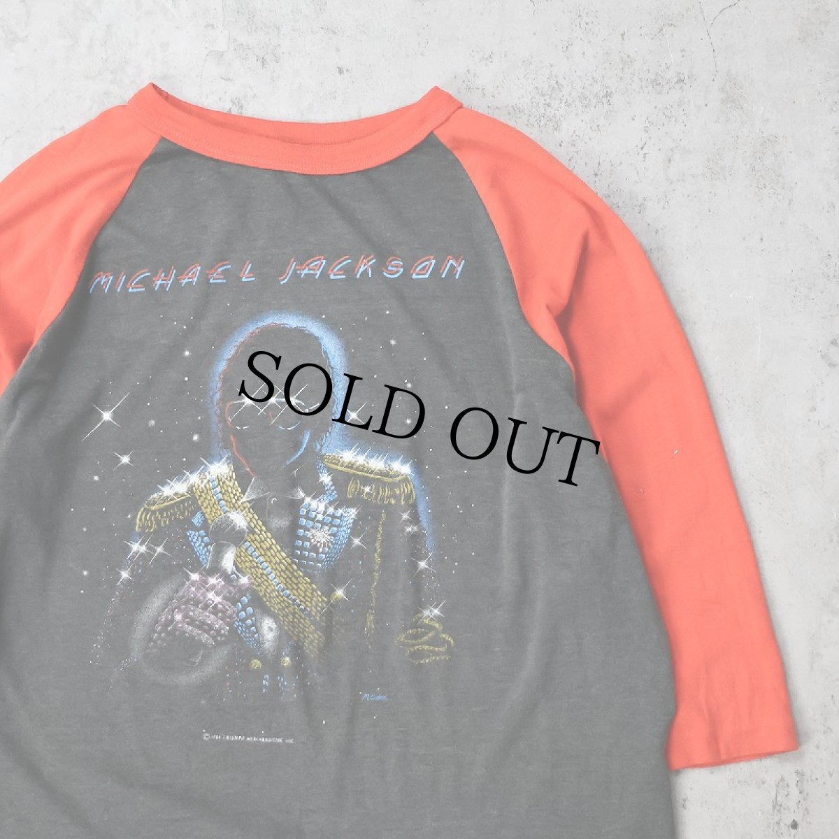 画像1: 1984 MICHAEL JACKSON USA製 ミュージシャンラグランTシャツ L (1)