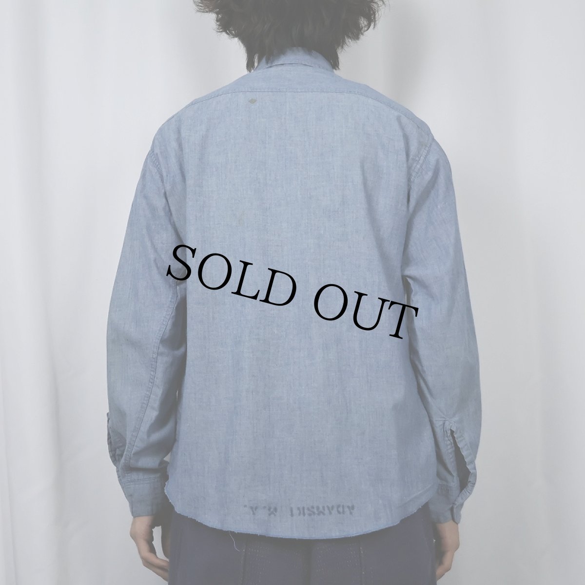 画像3: 50〜60's U.S.NAVY ステンシル入り シャンブレーシャツ (3)