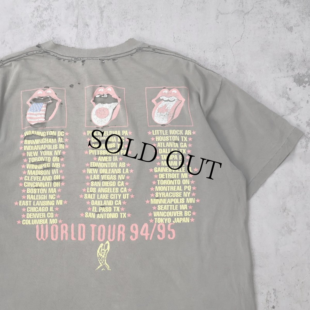 画像2: 1994 STONES USA製 "WORLD TOUR 94/95" ロックバンドツアーTシャツ XL (2)