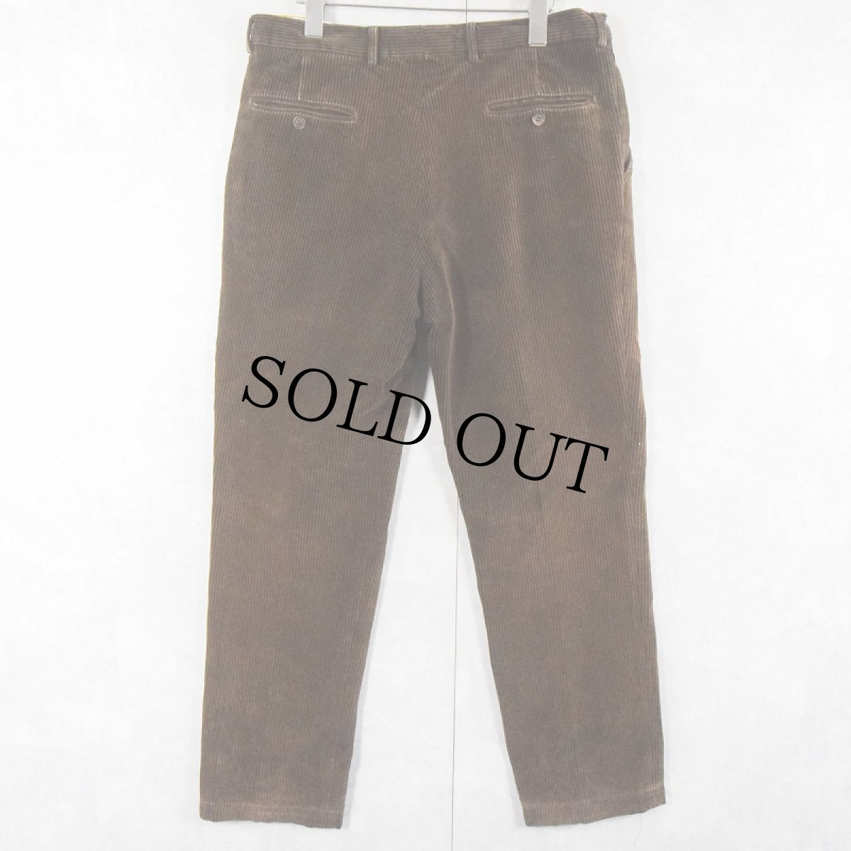 画像2: 90's EURO VELLUTO DUCA VISCONTI DI MODRONE コーデュロイパンツ BROWN W33 (2)