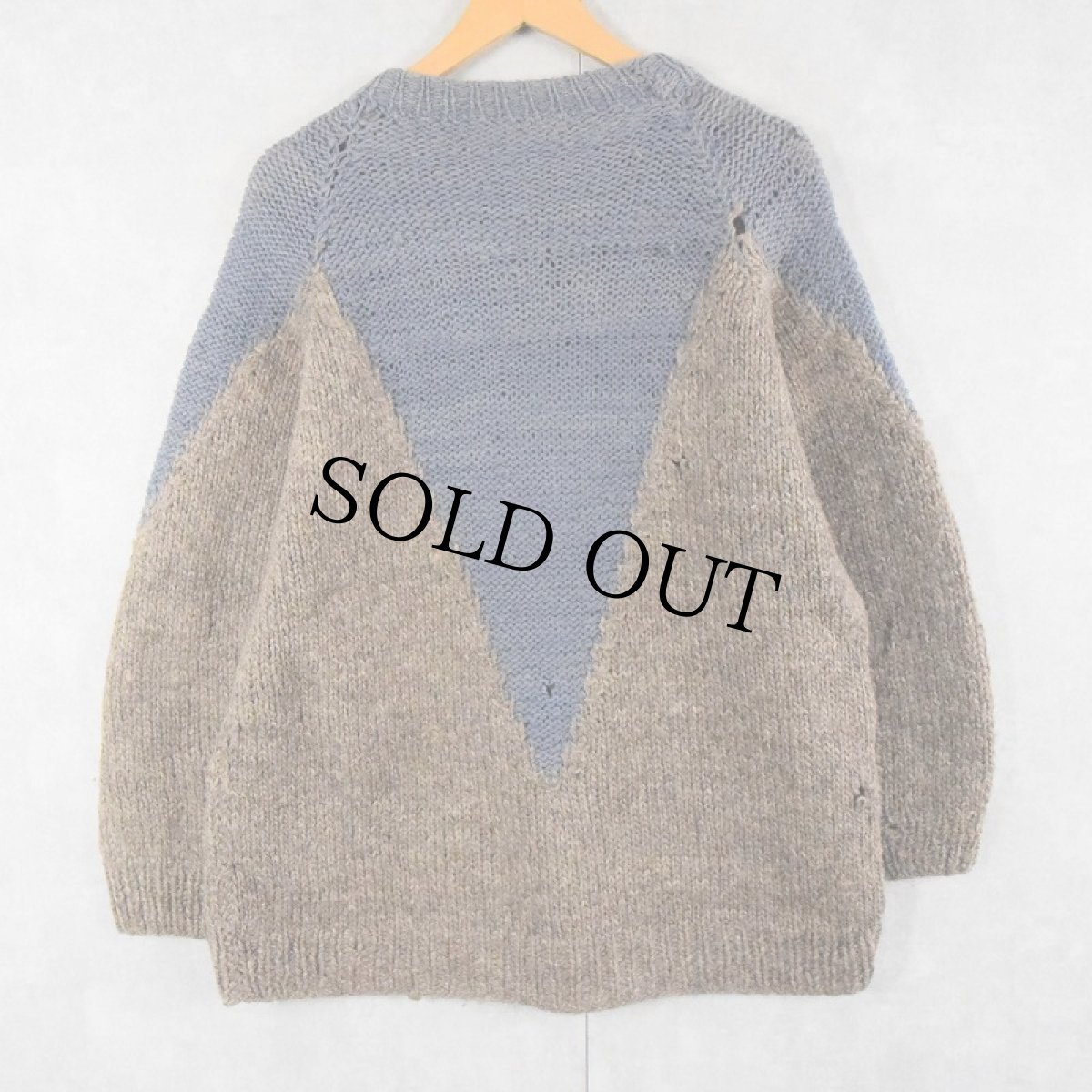 画像2: Folklore Del Ecuador ECUADOR製 2トーン ウールニットセーター (2)