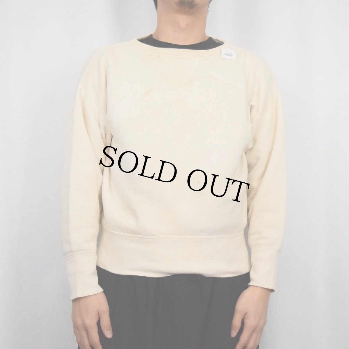 画像2: 50's 前V 無地スウェット (2)