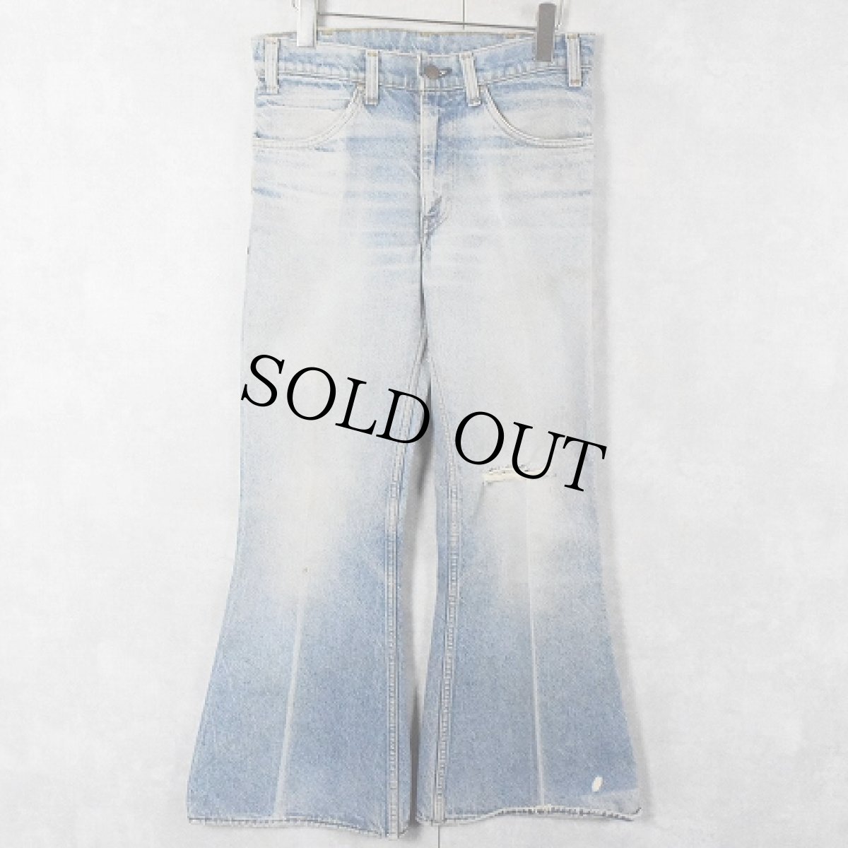 画像1: 70's Levi's オレンジタブ ベルボトムデニムパンツ W30 (1)