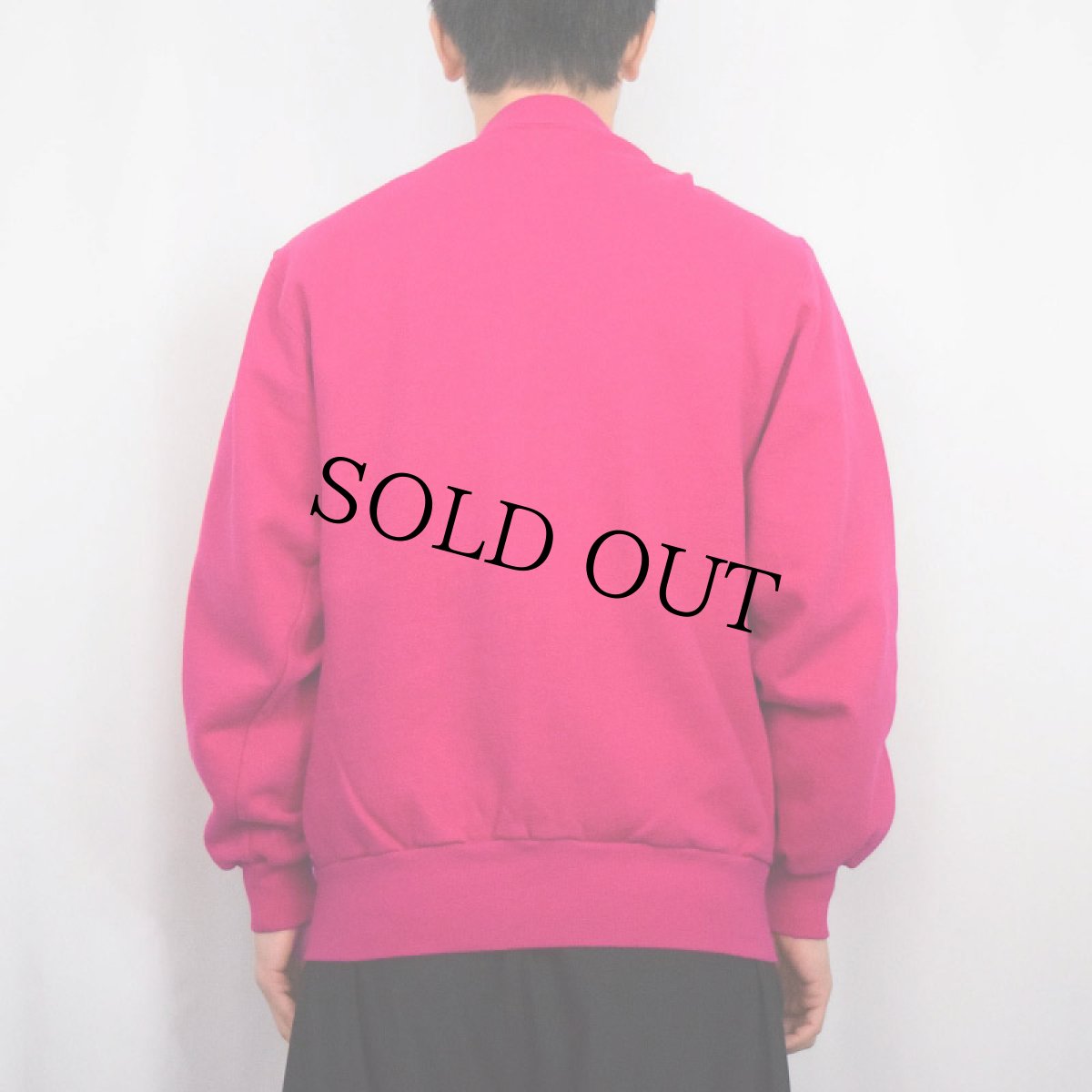 画像3: 80〜90's Champion USA製 青刺繍タグ 後期 ロゴ刺繍 スウェットカーディガン L (3)