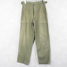 画像1: 60's U.S.ARMY "サイドアジャスタ付き" ベイカーパンツ W28 (1)