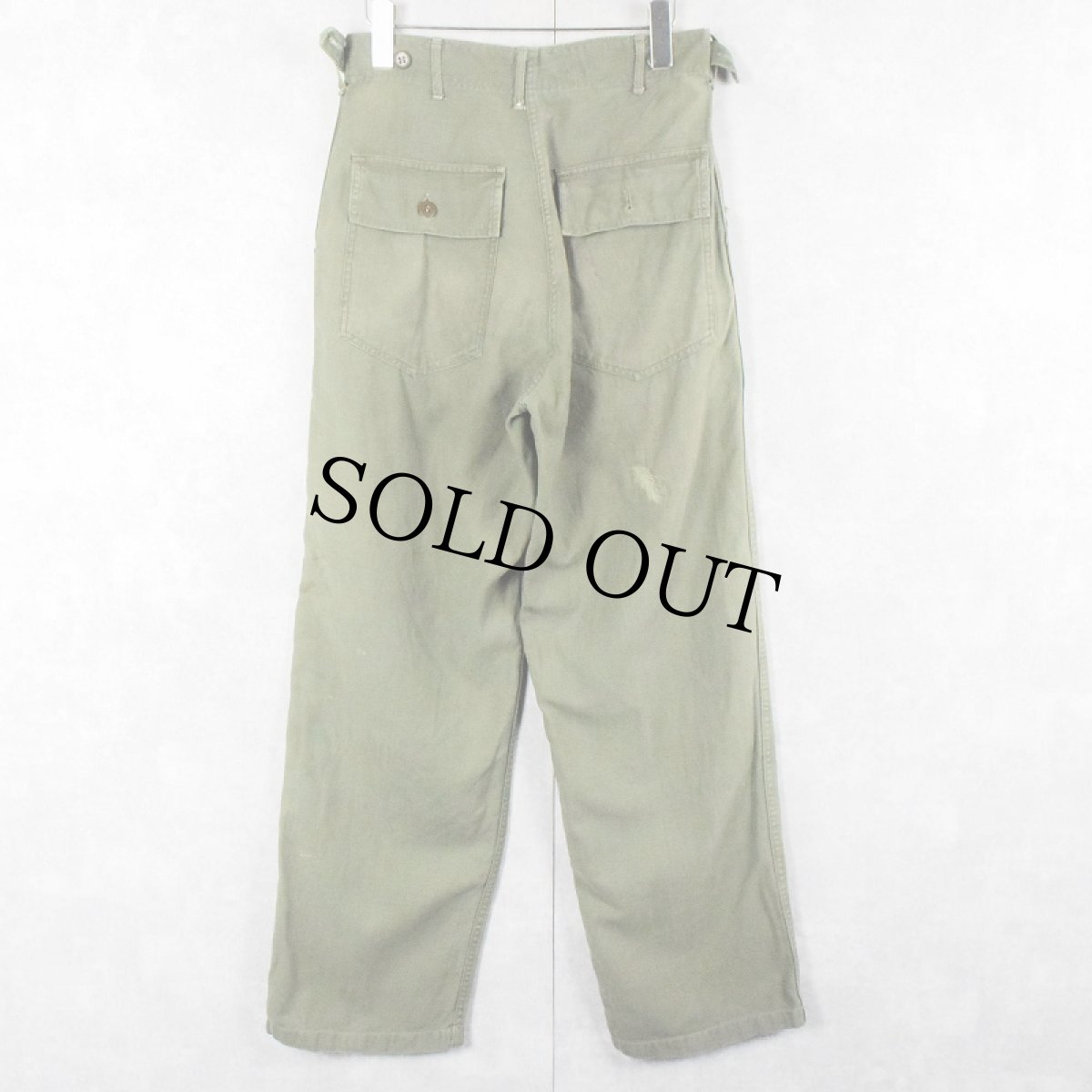 画像2: 60's U.S.ARMY "サイドアジャスタ付き" ベイカーパンツ W28 (2)