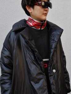 画像4: 【SALE】 COLLUSION 中綿入り ナイロンテーラードパディングジャケット BLACK (4)