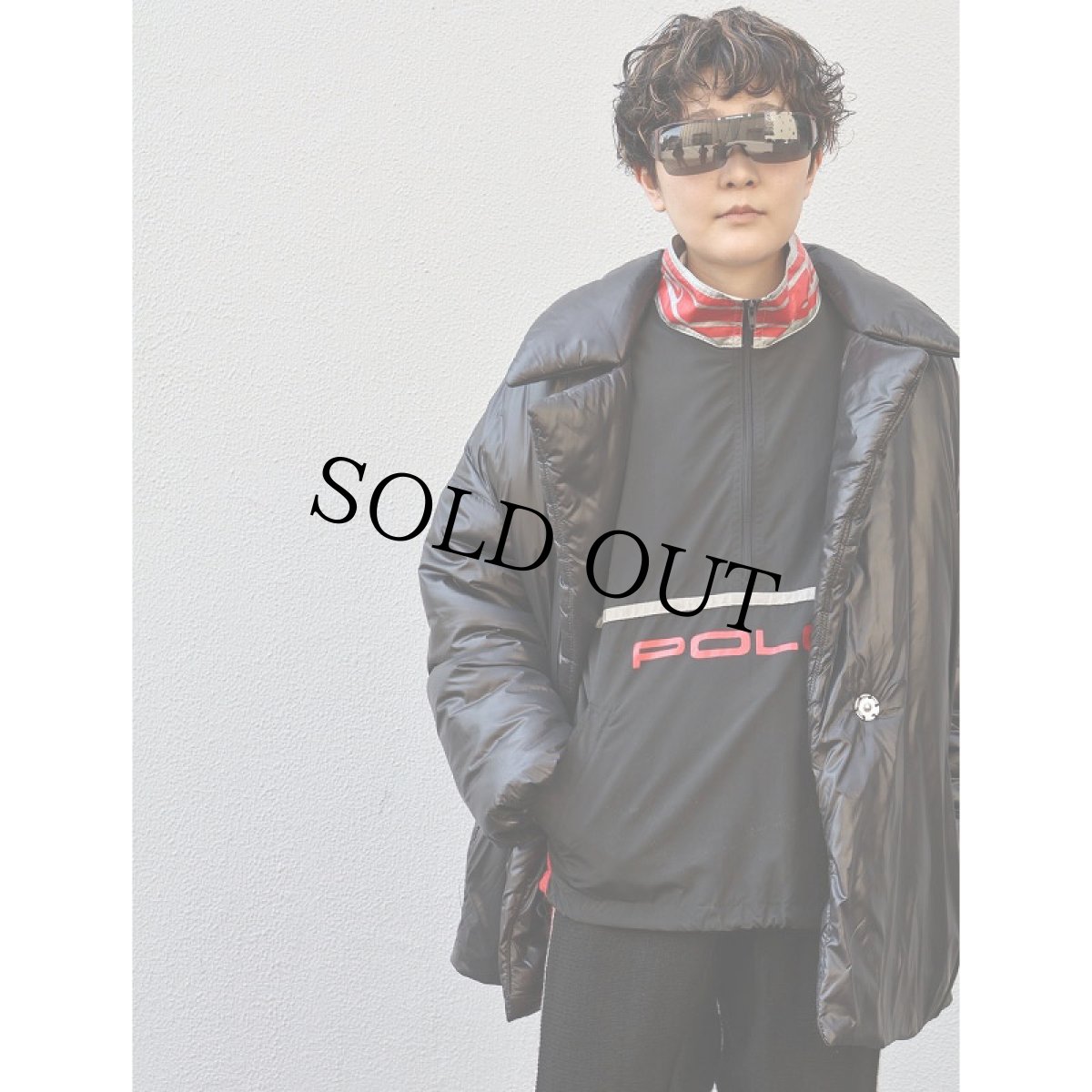 画像1: POLO Ralph Lauren ハーフジップ ナイロンジャケット BLACK L (1)