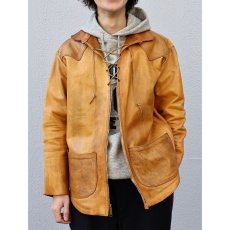 画像1: 70's レースアップ レザージャケット (1)