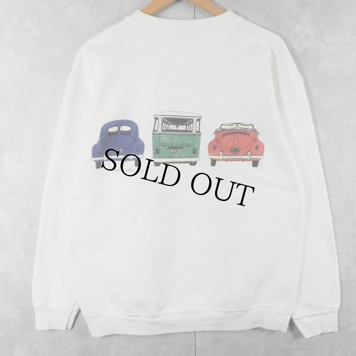 画像2: 90's Volkswagen USA製 車プリントスウェット L (2)