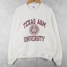 画像1: 80's RUSSELL ATHLETIC USA製 "TEXAS A&M UNIVERSITY" プリントスウェット L (1)