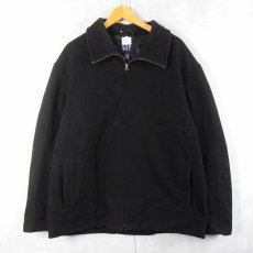 画像1: 2000's GAP ウール×ナイロン ジップジャケット BLACK XL (1)