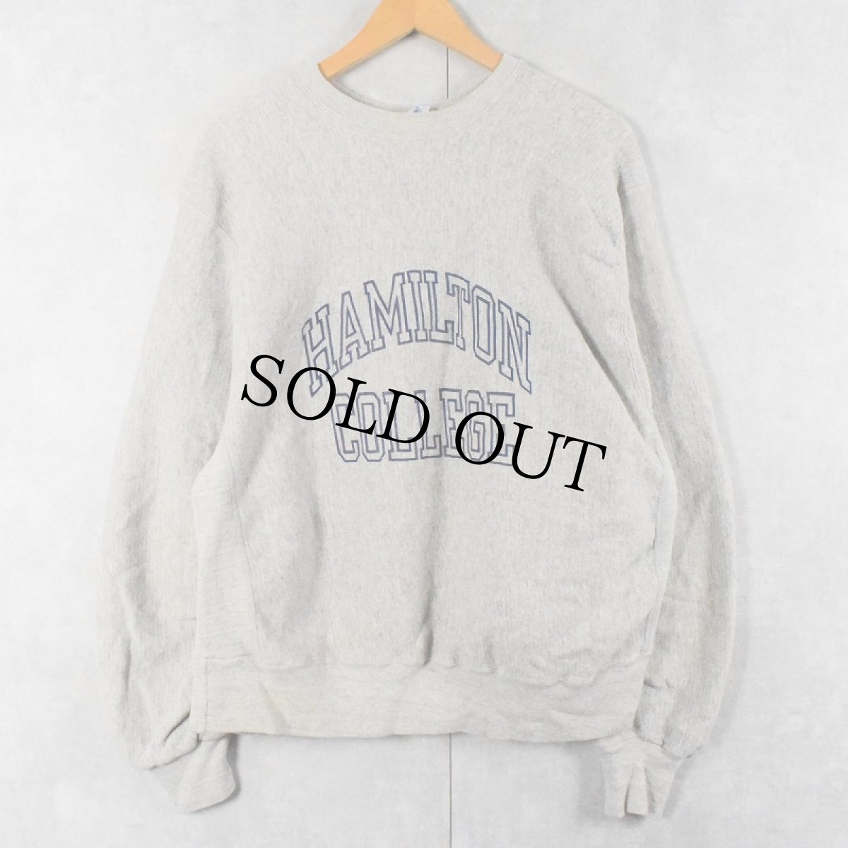 画像1: 90's USA製 REVERSE WEAVE TYPE "HAMILTON COLLEGE" プリントスウェット XL (1)