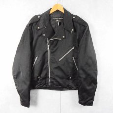 画像1: 60〜70's  AMF Harley-Davidson ナイロン ダブルライダースジャケット BLACK SIZE42 (1)