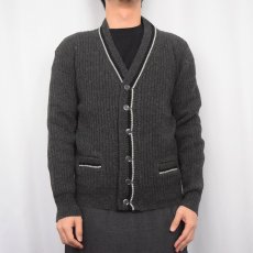 画像2: 【SALE】 70's Alan Stevens ウール×アクリルニットカーディガン (2)